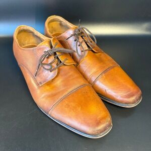 Florsheim Leather Dress Shoes Cap Toe Oxford Business Casual‎ Brown 9.5D